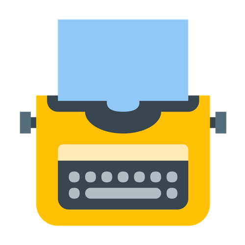type writer logo. 